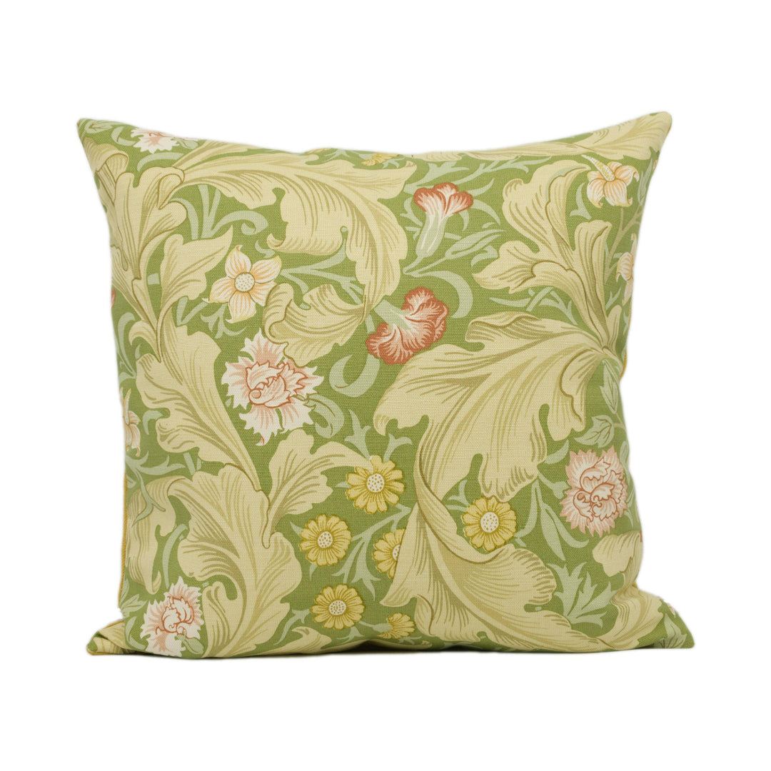William Morris - Leicester - Green - Scrolling Acanthus Leaf Cushion Cover - Handmade Throw Pillow - Designer Home Décor.