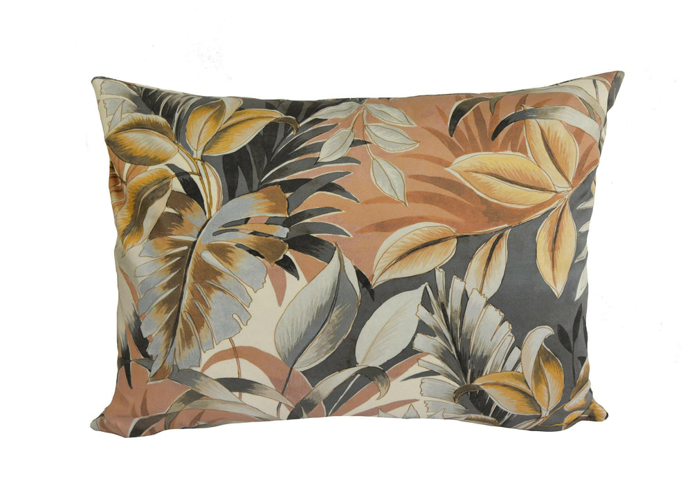 Casamance - Dypsis - Rose Poudree - Abundant Tropical Jungle Silhouette Designer Cushion Cover - Luxury Throw Pillow - Handmade Home Decor.