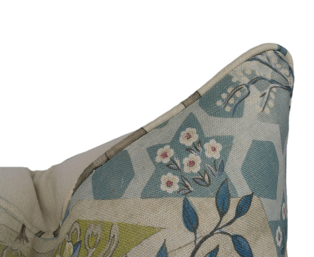 Sanderson - Sultans Garden - Ruby / Teal  - Paradise Persian Garden Designer Cushion Cover - Luxury Throw Pillow - Handmade Home Decor.