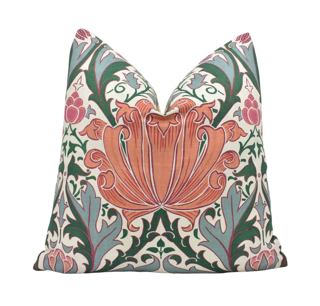 a pillow with a flower design on it
