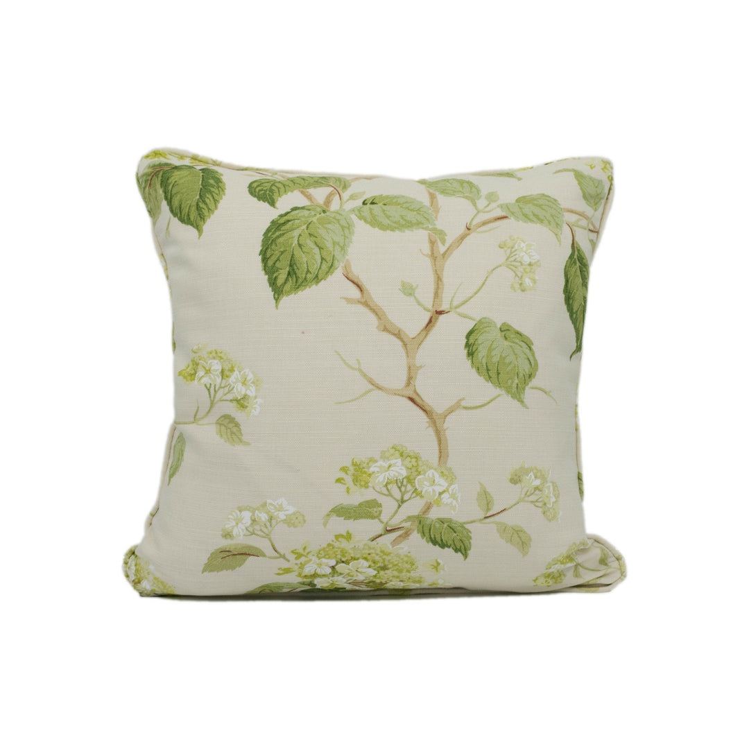 Colefax and Fowler - Summerby - Leaf Green - Sophisticated Classic Floral Designer Cushion Cover - Luxury Throw Pillow - Handmade Home Décor.