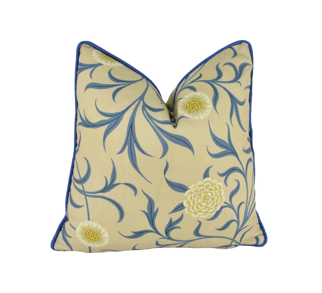 William Morris - Scroll - Parchment / Mineral - Cushion Cover Throw Pillow Designer Home Decor.