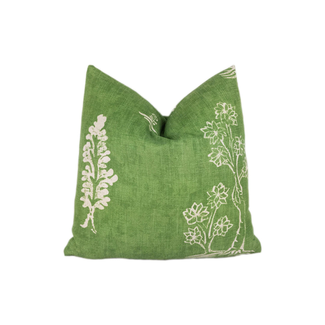 Andrew Martin - Friendly Folk - Basil Green - Vibrant English Folklore Inspired Designer Cushion Cover - Luxury Throw Pillow - Handmade Home.