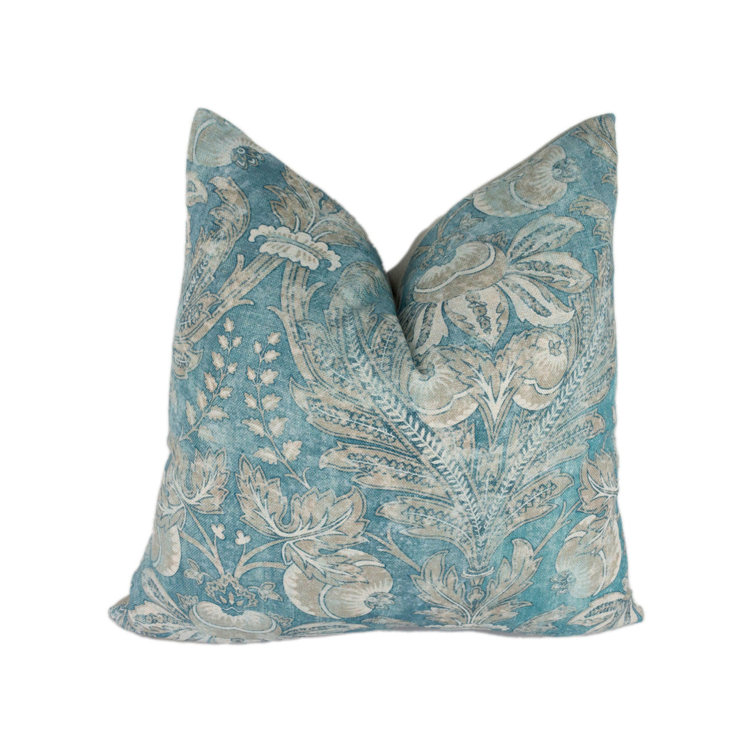 GP & J Baker - Lapura Damask - Blue - Stunning Designer Cushion Cover Home Decor Throw Pillow.