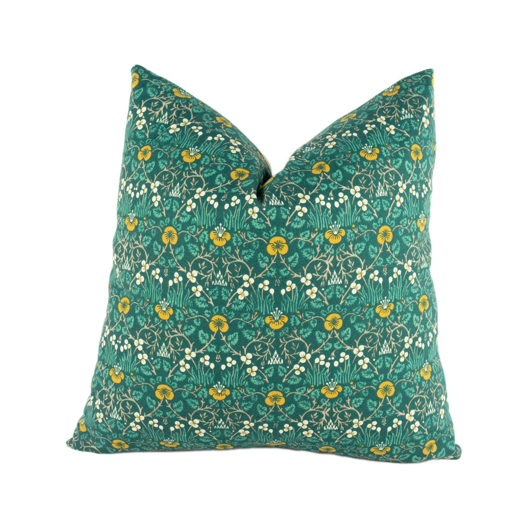 William Morris - Eye Bright - Teal - Stunning Designer Cushion Cover Home Décor Throw Pillow.