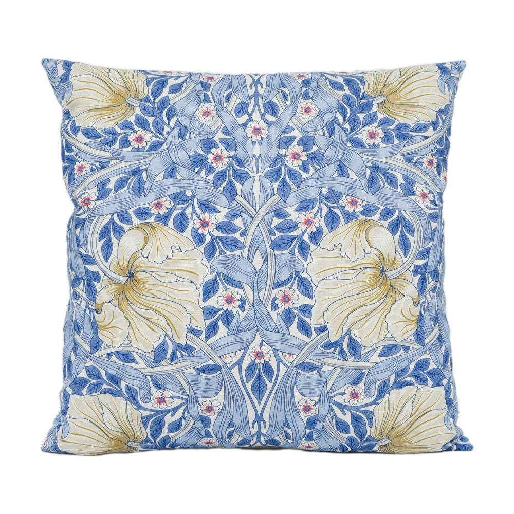 William Morris - Pimpernel - Woad - Classic English Morris Floral Cushion Cover Handmade Throw Pillow Designer Home Décor.
