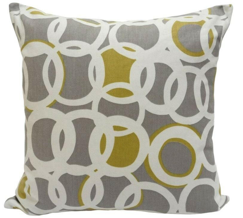 Scion - Zsa Zsa - 2 Colourways Available - Pebble / Chilli / Jasmine or Stone / Spill / Gull - Funky Retro Circle Cushion Cover Throw Pillow.