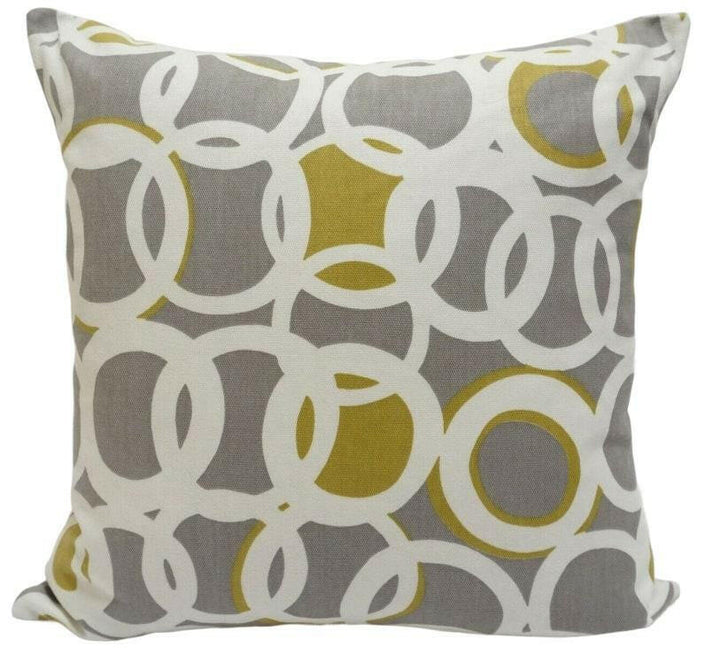 Scion - Zsa Zsa - 2 Colourways Available - Pebble / Chilli / Jasmine or Stone / Spill / Gull - Funky Retro Circle Cushion Cover Throw Pillow.