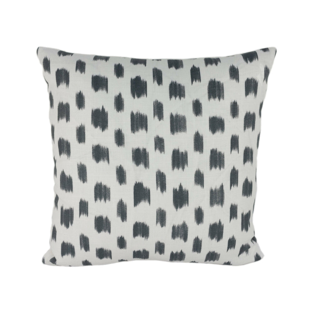 Schumacher - Izmir Ikat - Black - Versatile Ikat Inspired Animal Print - Designer Cushion Cover - Handmade Throw Pillow - Luxury Home Decor.