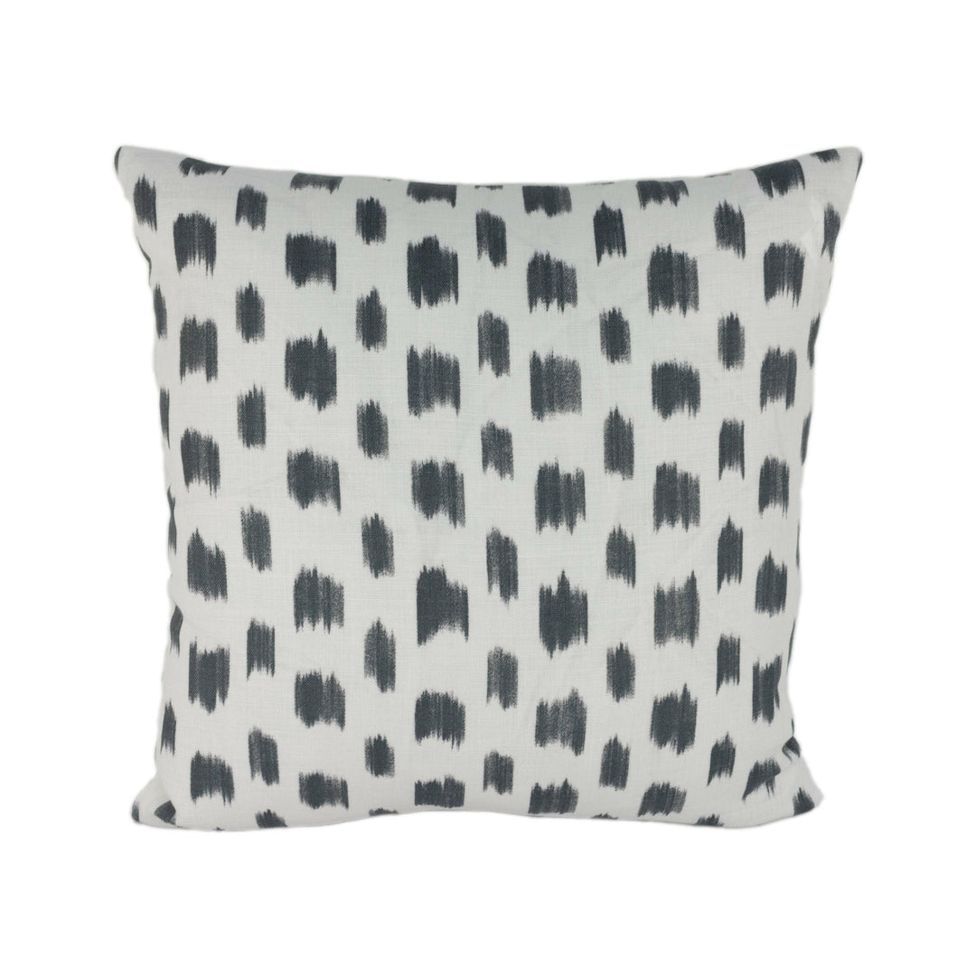 Schumacher - Izmir Ikat - Black - Versatile Ikat Inspired Animal Print - Designer Cushion Cover - Handmade Throw Pillow - Luxury Home Decor.