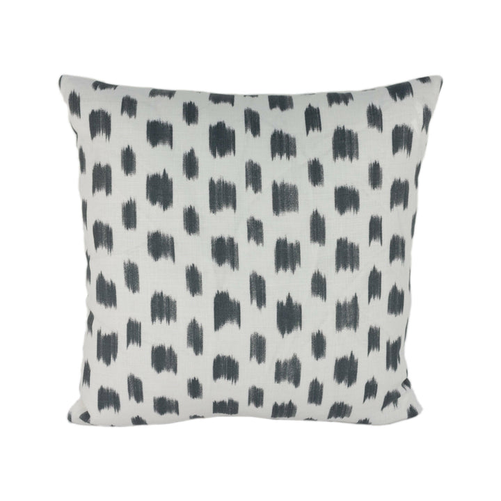 Schumacher - Izmir Ikat - Black - Versatile Ikat Inspired Animal Print - Designer Cushion Cover - Handmade Throw Pillow - Luxury Home Decor.