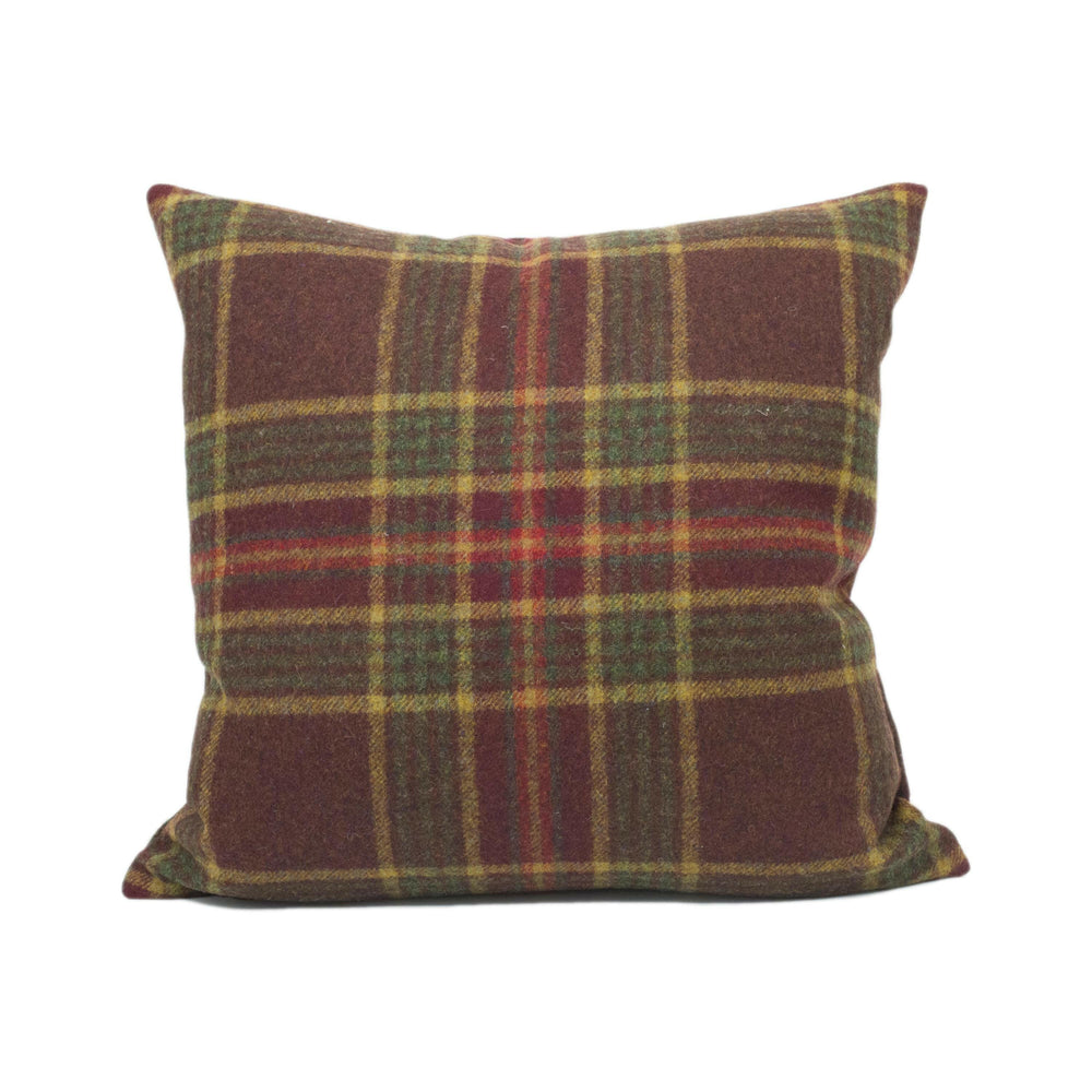 Abraham Moon - Ingleton - Tourmaline -  100% Wool Cushion Cover - Designer Plaid Pillow Cover - Handmade Custom Abraham Moon Pillowmade.
