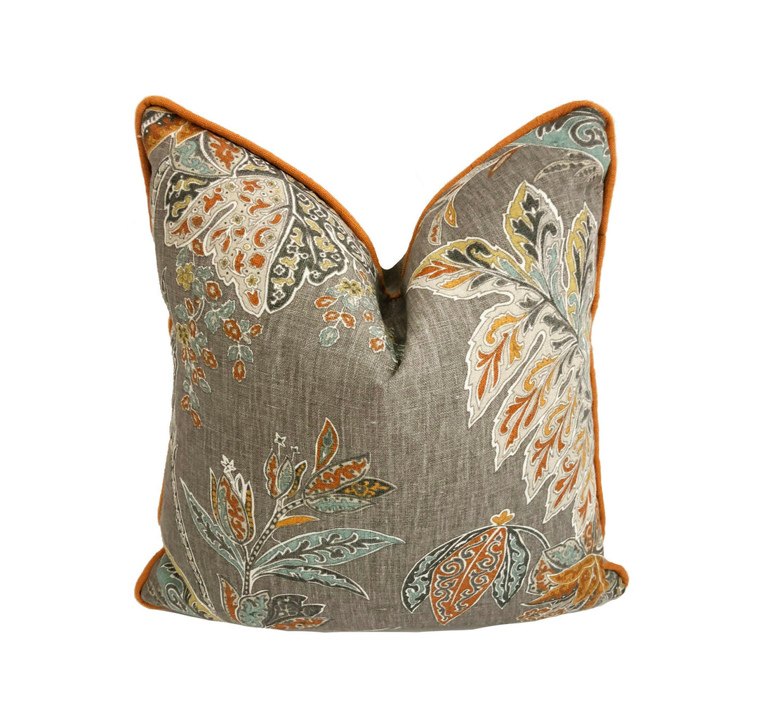 Kravet - Ishana - Turmeric - Cushion Cover Pillow Throw Contrast Piped.