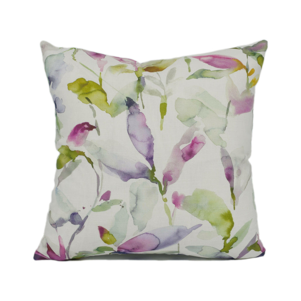 Voyage - Naura - Summer - Abstract Painterly Watercolour Floral Cushion Cover - Handmade Throw Pillow - Designer Home Décor.