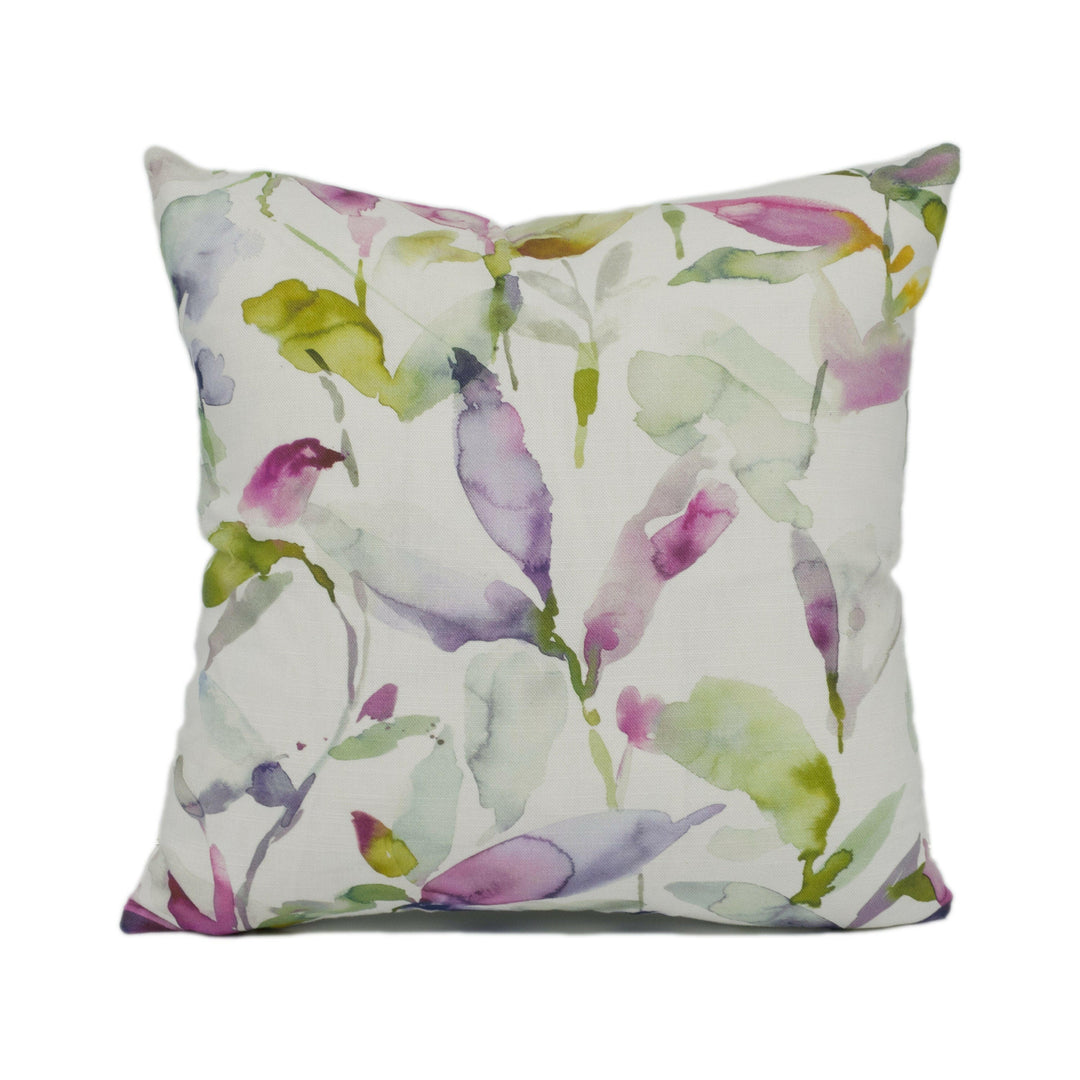 Voyage - Naura - Summer - Abstract Painterly Watercolour Floral Cushion Cover - Handmade Throw Pillow - Designer Home Décor.