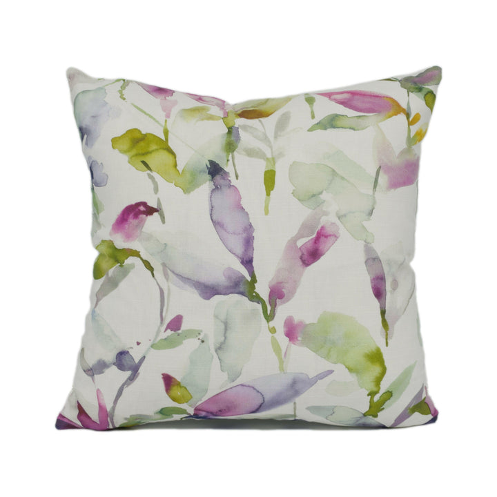 Voyage - Naura - Summer - Abstract Painterly Watercolour Floral Cushion Cover - Handmade Throw Pillow - Designer Home Décor.