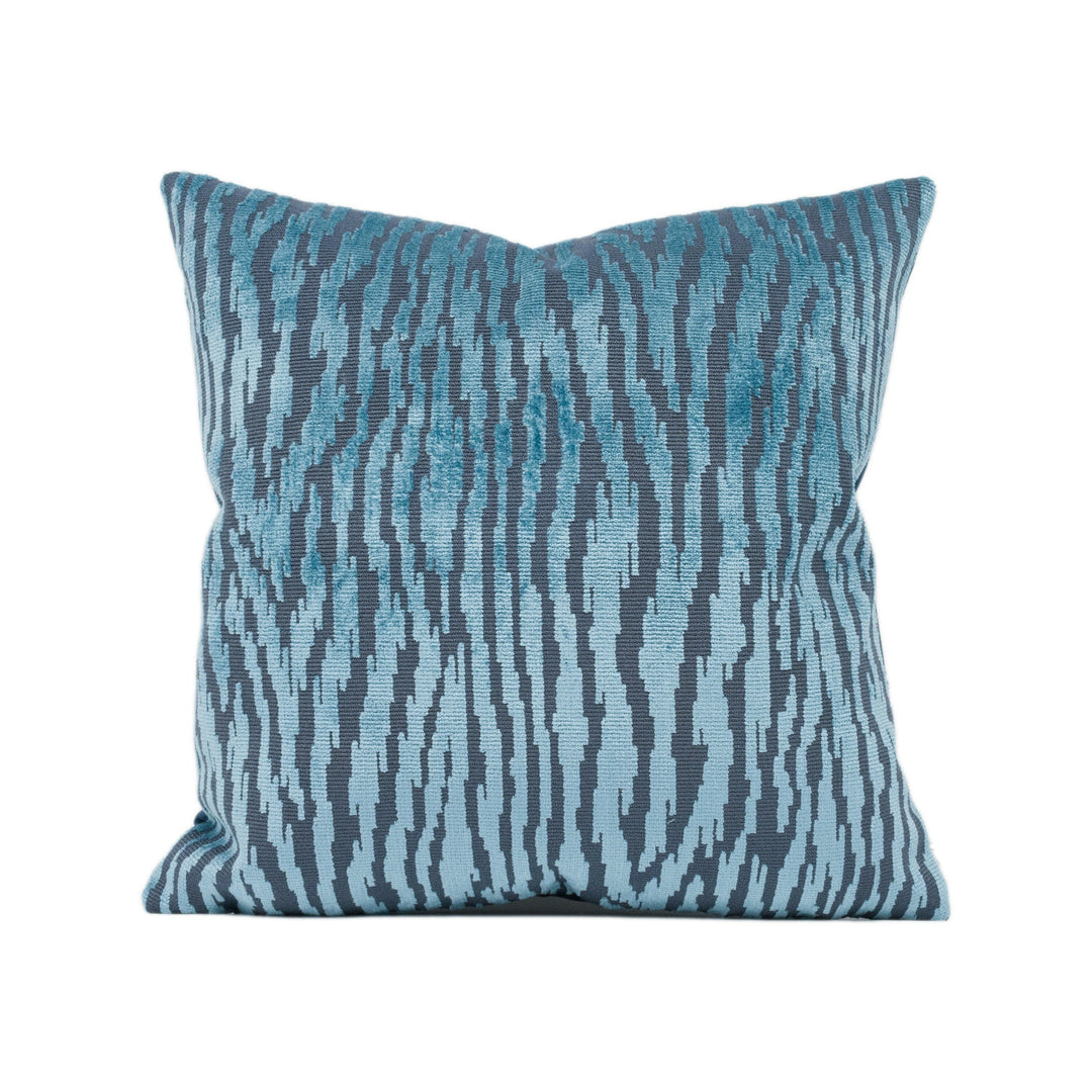 Harlequin - Nia - Petrol / Denim - Funky Animal Print Inspired Velvet Cushion Cover - Handmade Throw Pillow - Designer Home Décor.