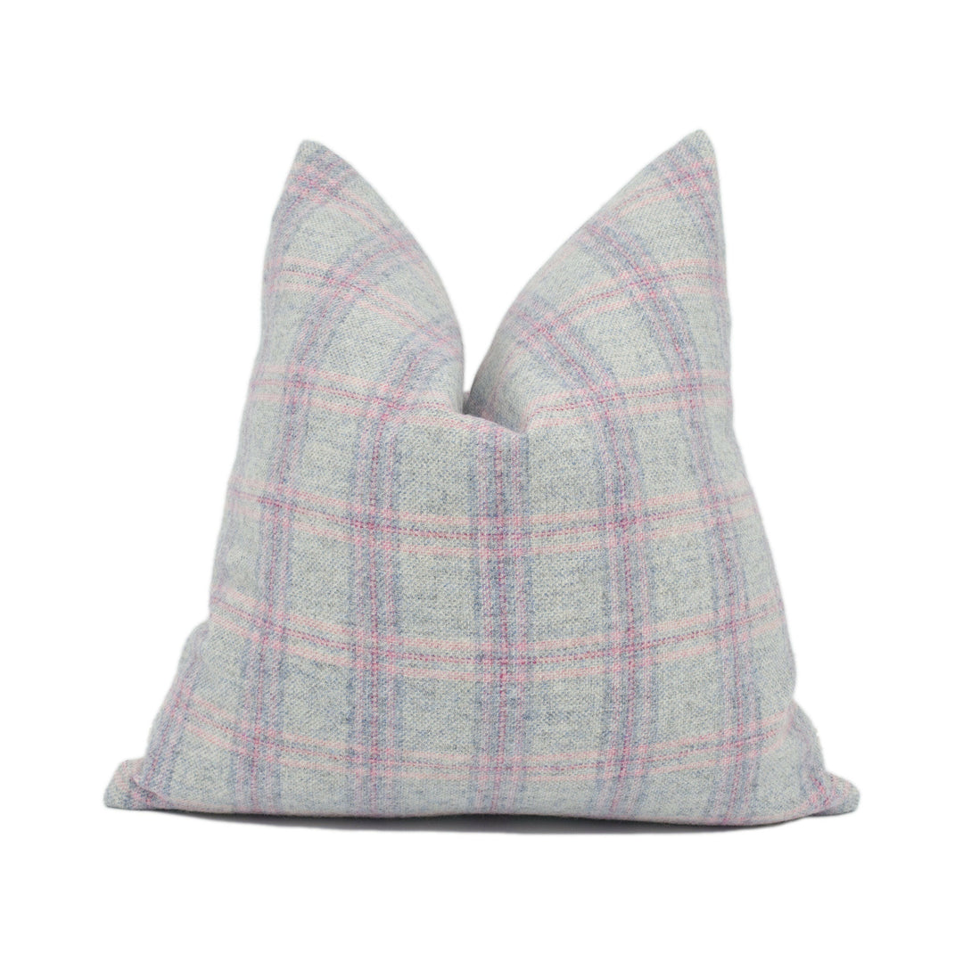 Voyage - Newton - Wisteria - 100% Wool Plaid Tartan Cushion Cover - Handmade Throw Pillow - Designer Home Décor.
