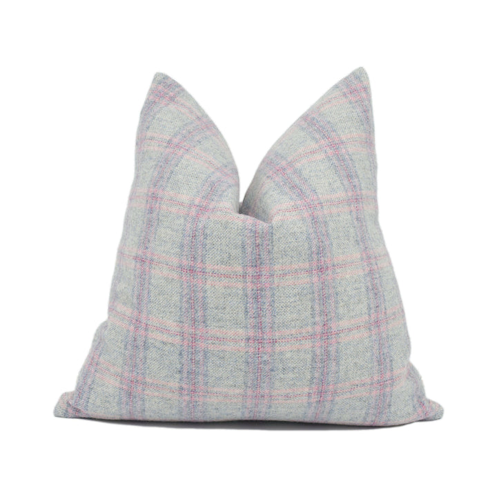 Voyage - Newton - Wisteria - 100% Wool Plaid Tartan Cushion Cover - Handmade Throw Pillow - Designer Home Décor.