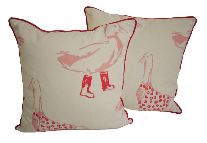 Clarke & Clarke - Jemima - Pink - Stunning Embroidered Cushion Cover Throw Pillow Designer Home Decor.