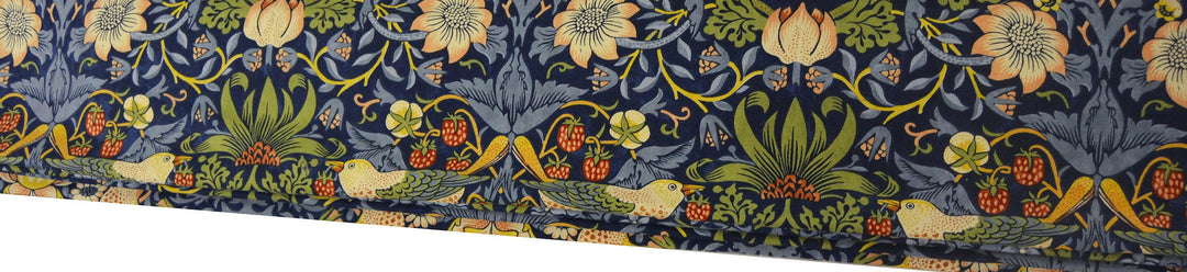 William Morris - Strawberry thief - Indigo / Mineral - Made To Measure Professionally Made Roman Blind.
