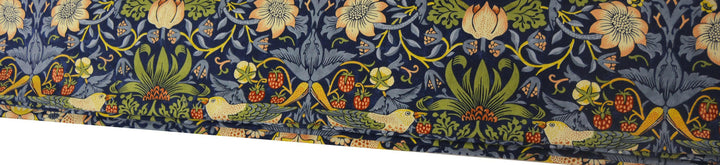 William Morris - Strawberry thief - Indigo / Mineral - Made To Measure Professionally Made Roman Blind.