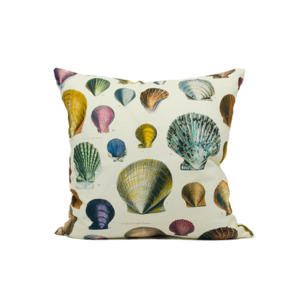 Designers Guild - John Derian - Captain Thomas Browns Shells - Sepia - Cushion Cover Throw Pillow Designer Home Décor.