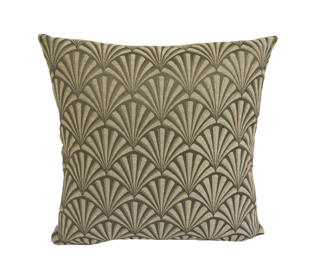 Clarke and Clarke - Chrysler - Mocha - Stunning Art Deco Designer Cushion Cover Throw Pillow.