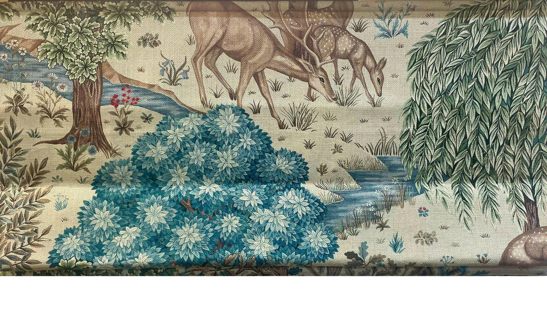 William Morris - The Brook - Tapestry Linen - Made To Measure Professionally Made Roman Blind.
