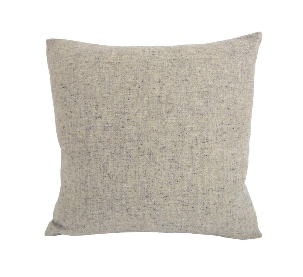 Abraham Moon - Deepdale - Dove - 100% Wool Cushion Cover - Designer Plaid Pillow Cover - Handmade Custom Abraham Moon Pillow.