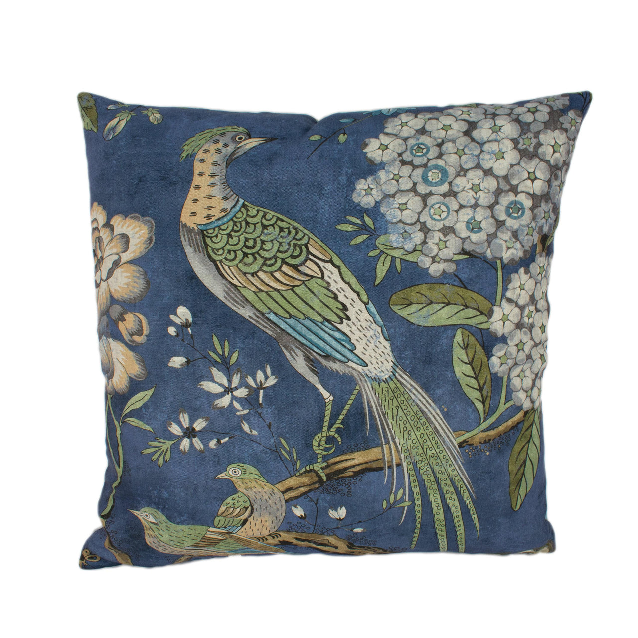 Anna French for Thibaut - Villeneuve - Navy - Antique Avant Garde Bird Designer Cushion Cover - Luxury Throw Pillow - Handmade Home Decor