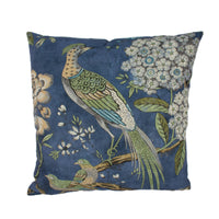 Thumbnail for Anna French for Thibaut - Villeneuve - Navy - Antique Avant Garde Bird Designer Cushion Cover - Luxury Throw Pillow - Handmade Home Decor