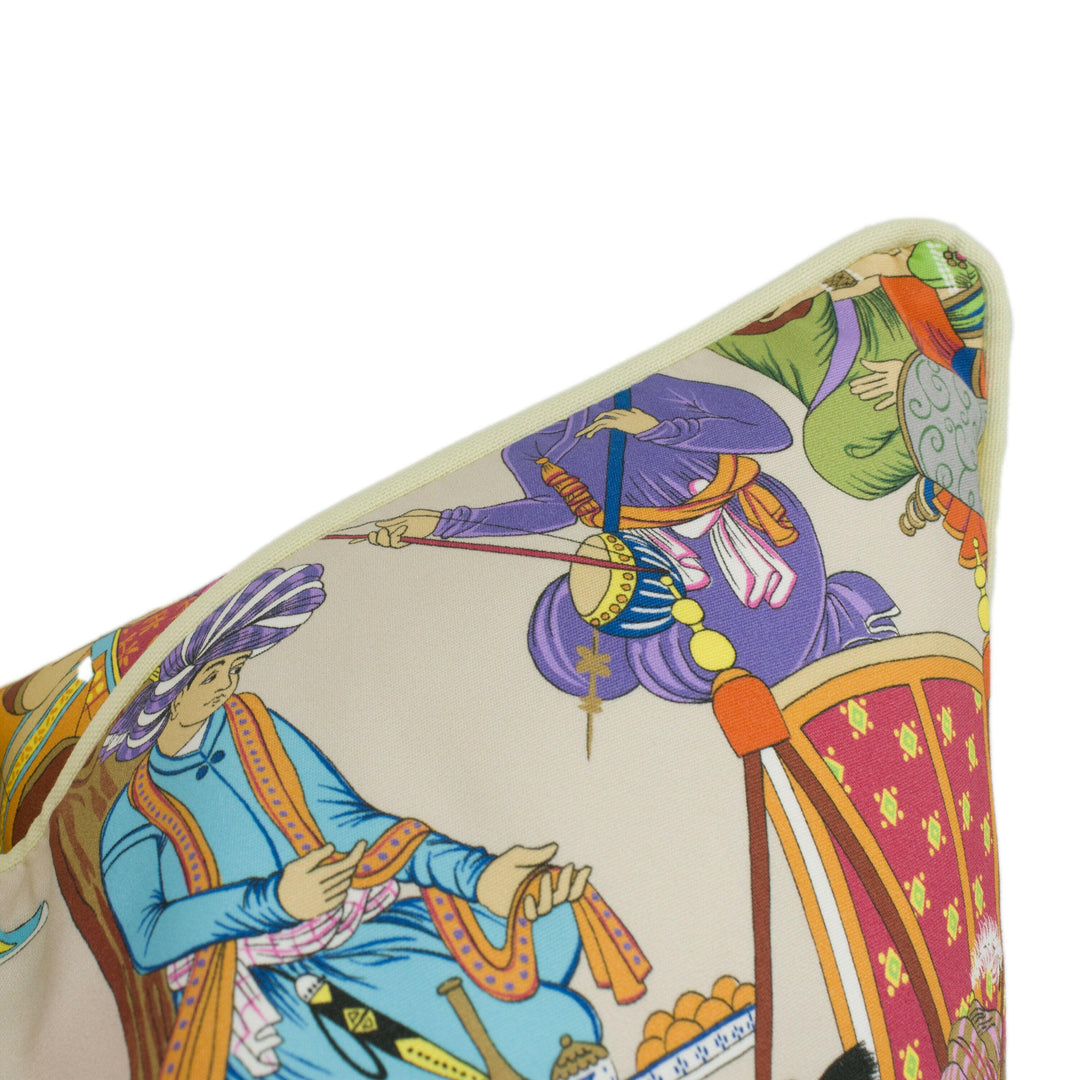 Manuel Canovas - Kalinda - Rose Persan -  Vibrant Indian Inspired Designer Cushion Cover - Handmade Throw Pillow - Designer Home Decor.