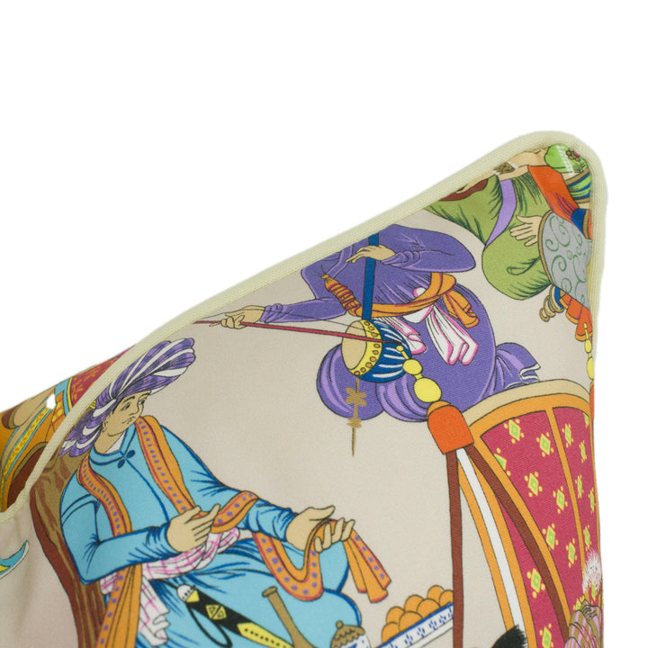 Manuel Canovas - Kalinda - Rose Persan -  Vibrant Indian Inspired Designer Cushion Cover - Handmade Throw Pillow - Designer Home Decor.