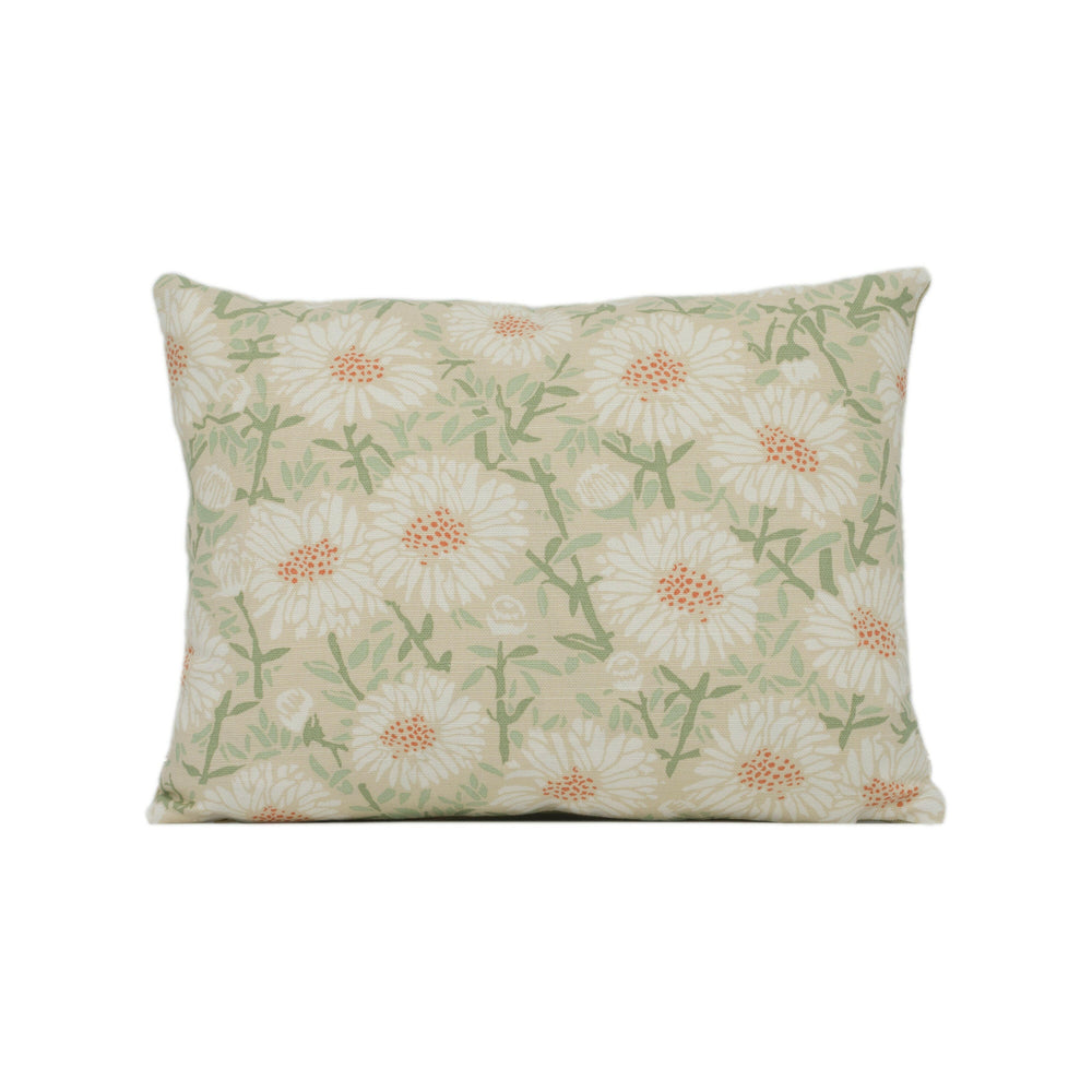 Emily Burningham - Daisies - White - Pretty Floral Cushion Cover - Handmade Throw Pillow - Designer Home Décor.