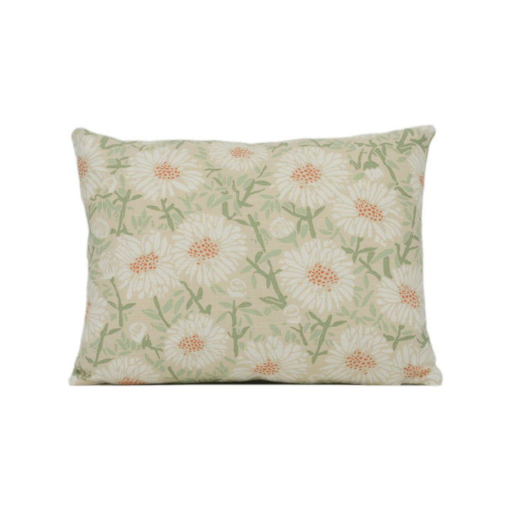 Emily Burningham - Daisies - White - Pretty Floral Cushion Cover - Handmade Throw Pillow - Designer Home Décor.