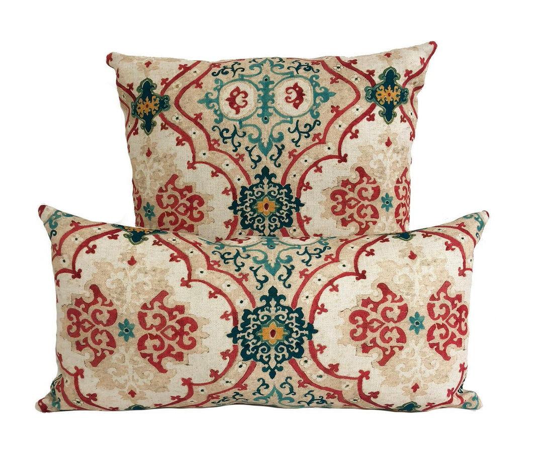 Designers Guild / William Yeoward - Valetta - Peacock - Cushion Cover Throw Pillow Designer Home Decor.