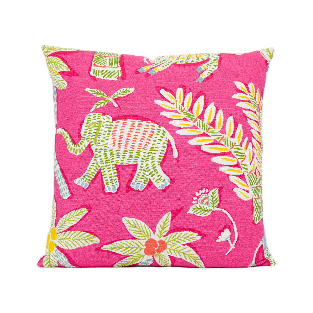 Thibaut - Goa - Pink - Primitive Cave Drawing Inspired Designer Cushion Cover - Luxury Home Decor - Handmade Home Decor.