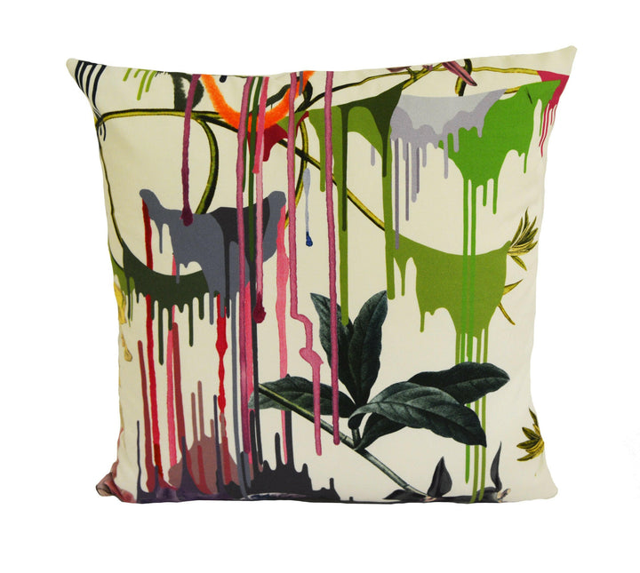 Designers Guild x Christian Lacroix - Orchids Fantasia - Perce Neige - Trippy Floral Designer Cushion Cover - Handmade Maximalist Pillow.