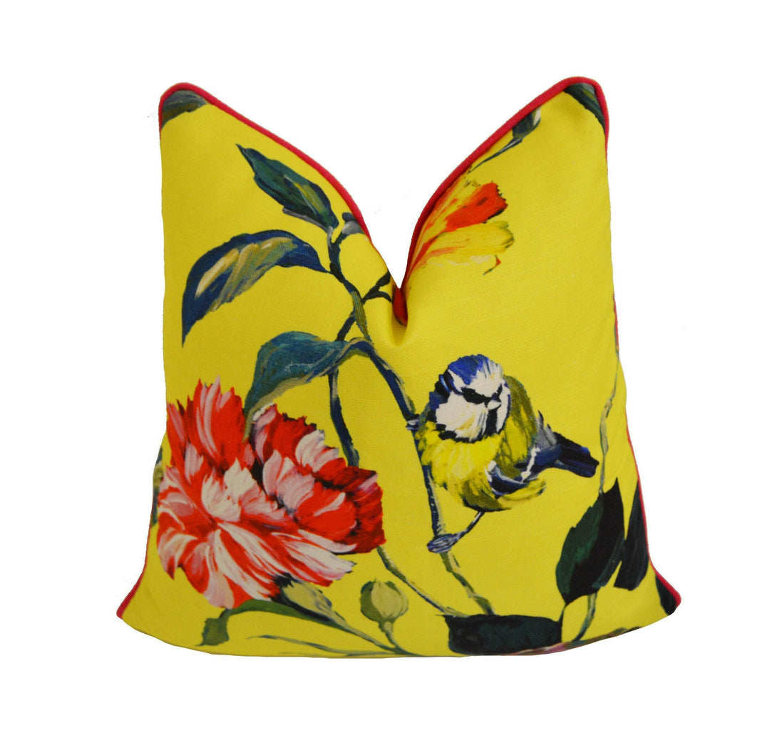 Prestigious Textiles - Country Garden - Mimosa - Beautifully Colourful Nature Inspired Floral Designer Cushion Cover - Luxury Throw Pillow.