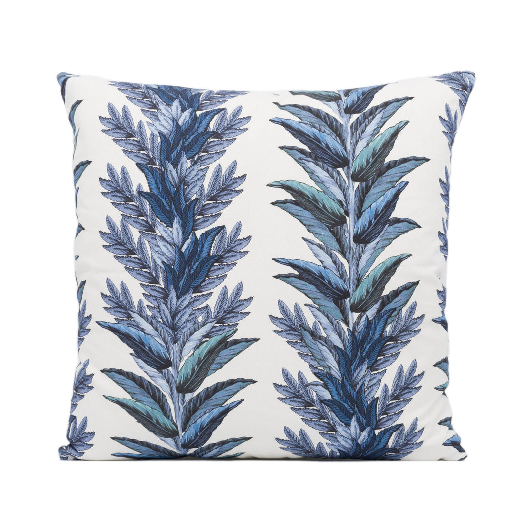 Designers Guild - Groussay - Blue - Chic Crips Foliage Designer Cushion Cover - Luxury Throw Pillow - Handmade Home Decor - Scatter Sofa