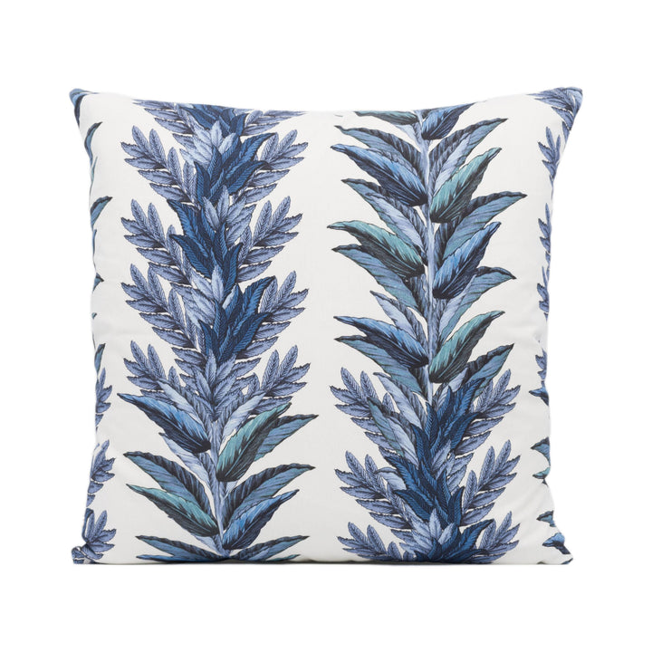 Designers Guild - Groussay - Blue - Chic Crips Foliage Designer Cushion Cover - Luxury Throw Pillow - Handmade Home Decor - Scatter Sofa