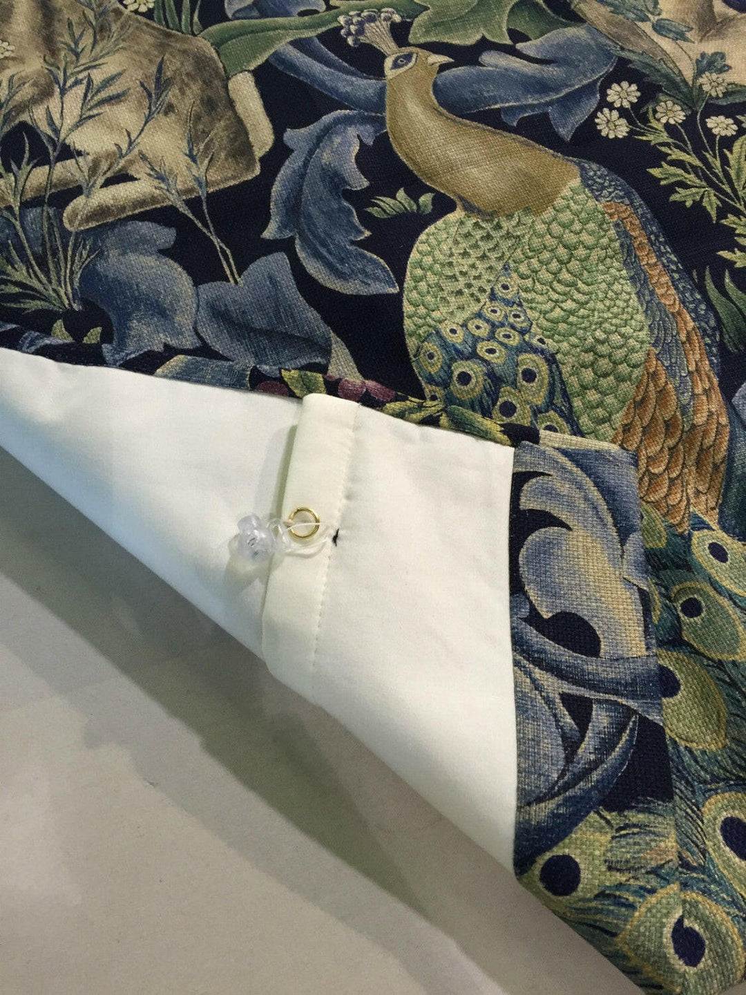 William Morris Forest Indigo Linen Made To Measure Professionally Made Roman Blind.