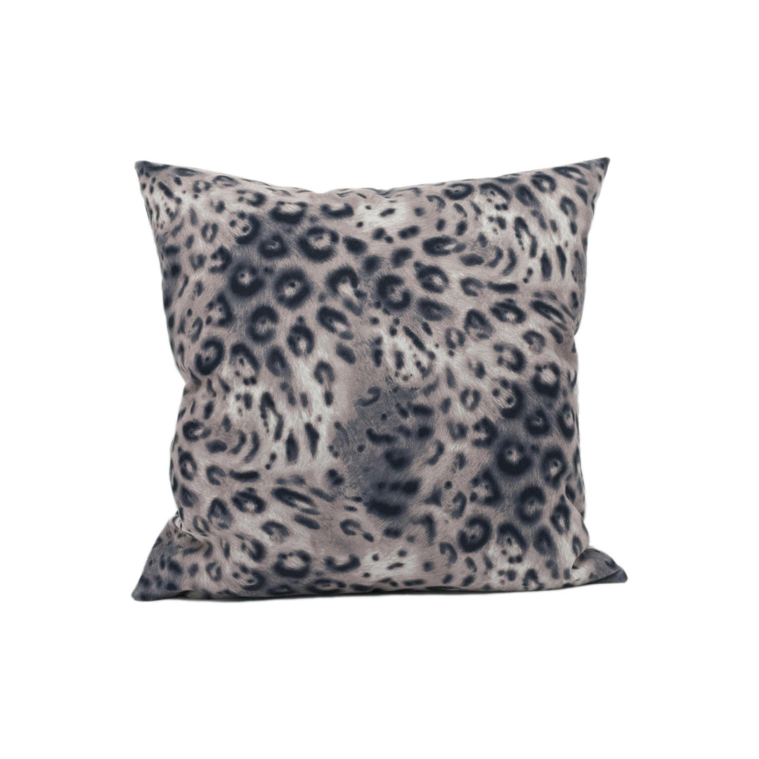 Chic Modern Plush Snow Leopard Print Velvet Cushion Cover - Handmade Throw Pillow - Designer Home Décor.