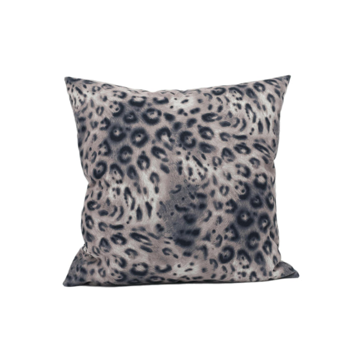 Chic Modern Plush Snow Leopard Print Velvet Cushion Cover - Handmade Throw Pillow - Designer Home Décor.