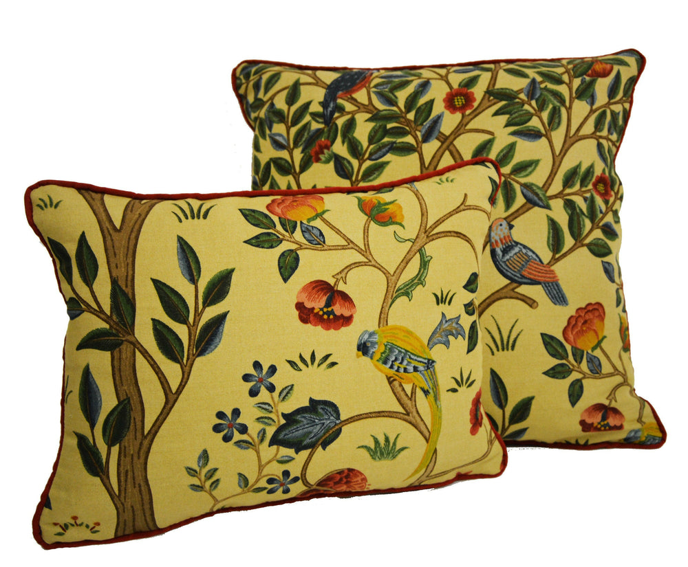 William Morris - Kelmscott Tree - Forest / Gold - Classic English Designer Cushion Cover - Luxury Throw Pillow - Handmade Home Decor.