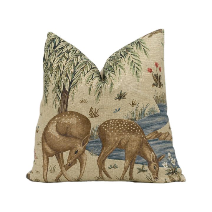 William Morris - The Brook - Tapestry Linen - Classic English Medieval Tapestry Designer Cushion Cover - Luxury Throw Pillow - Handmade Home.