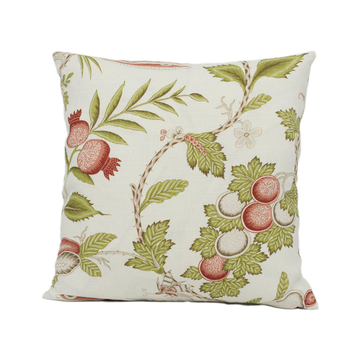 Schumacher - Campagne - Mineral / Rose - Lush Lively French Floral Designer Cushion Cover - Handmade Throw Pillow - Designer Home Decor.