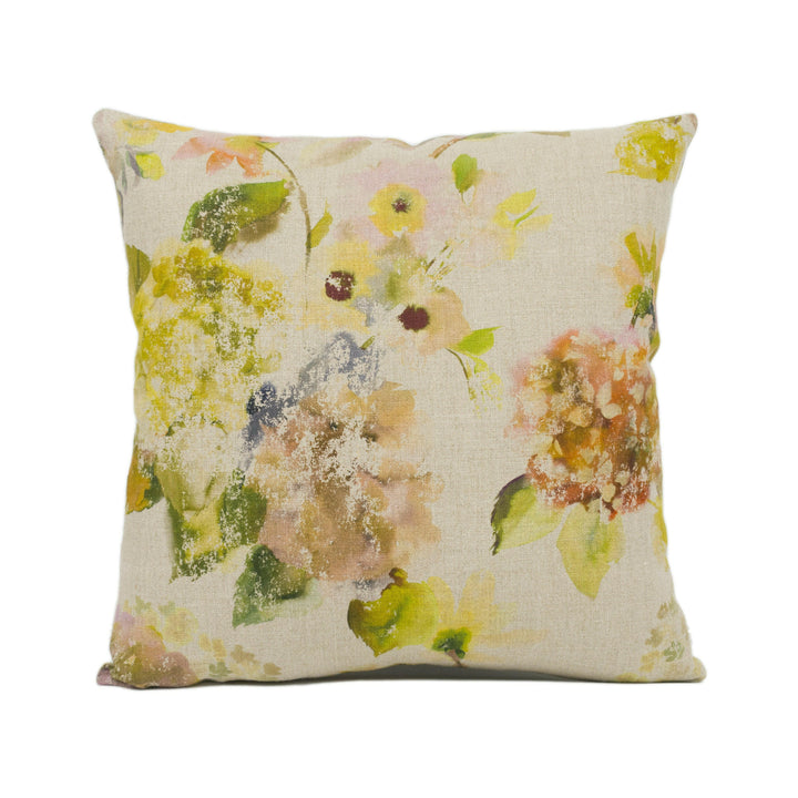 Designers Guild - Palace Flower - Linen - Painterly Distressed Floral Cushion Cover - Handmade Throw Pillow - Designer Home Décor.