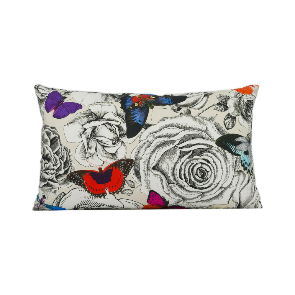 Osborne & Little - Butterfly Garden - Multi - Bright Bold Floral Cushion Cover - Handmade Throw Pillow - Designer Home Décor.